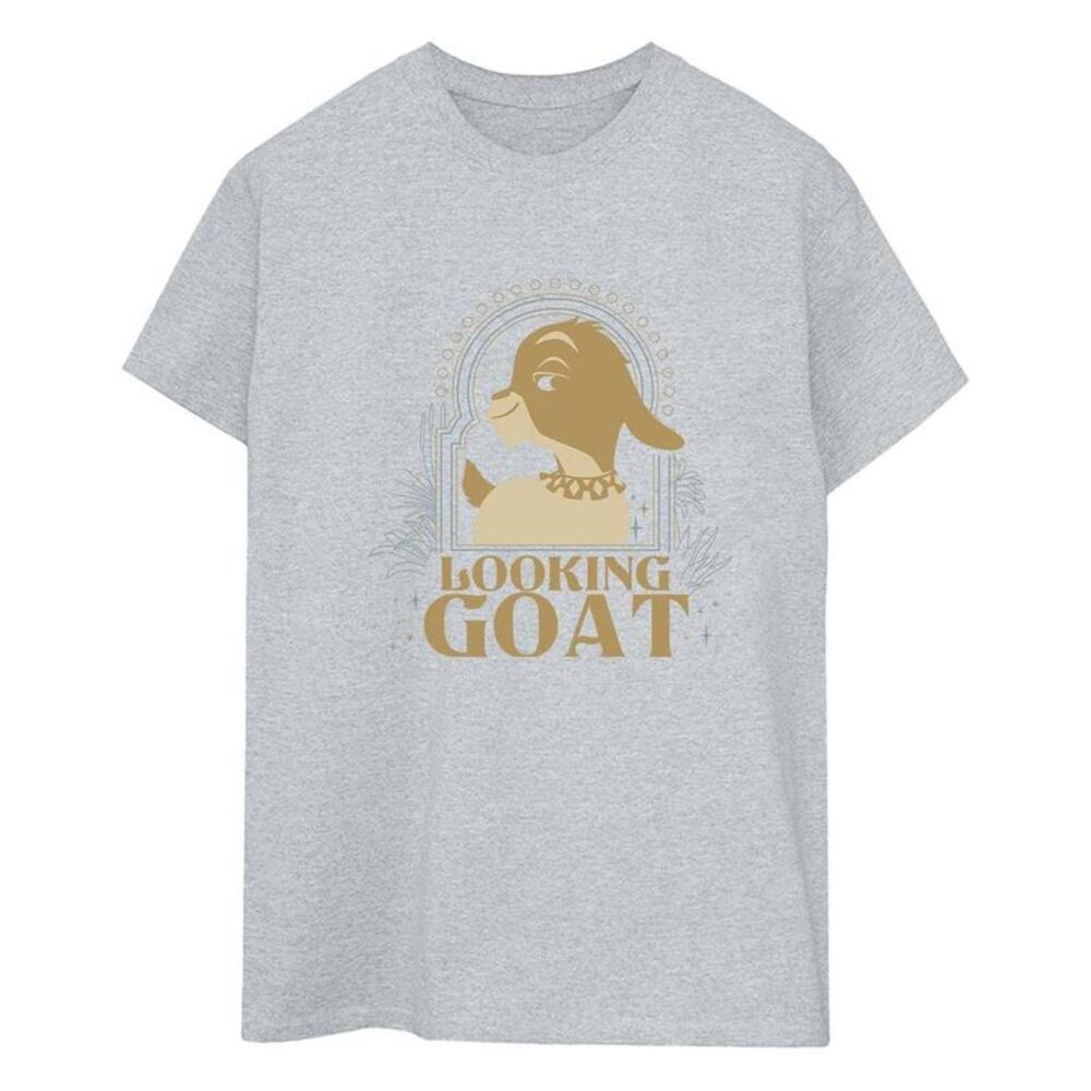 Wish Womens/Ladies Looking Goat Boyfriend T-Shirt / Sport Grey